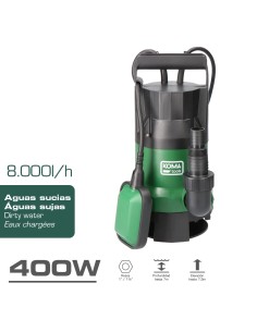 Bomba de drenaje aguas sucias 400 w 2