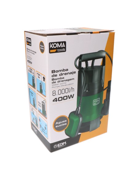 Bomba de drenaje aguas sucias 400 w