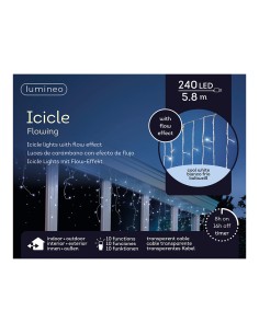 Cortina led icicle lights parpadeante 5,8m 240 leds luz fria 2
