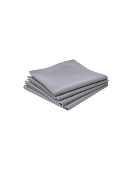 Pack 4 servilletas de algodón color gris 40 x 40 cm