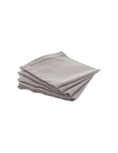 Pack 4 servilletas de algodón color topo 40 x 40 cm