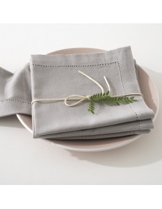 Pack 4 servilletas de algodón color topo 40 x 40 cm 2