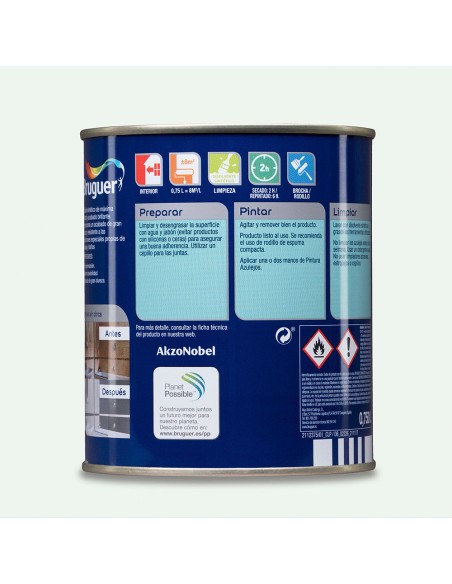 Pintura azulejos blanco harina brillante 0,75 l