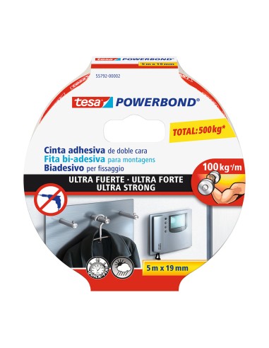 Cinta montaje extrafuerte 5 m x 19 mm