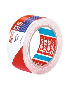 Cinta de balizar adhesiva rojo/blanco 33m x 50mm 60760 tesa