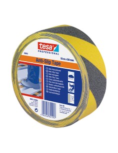 Cinta antideslizante negra/amarilla 15 m x 50 mm