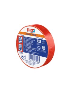 Cinta aislante homologada roja 20 m x 19 mm
