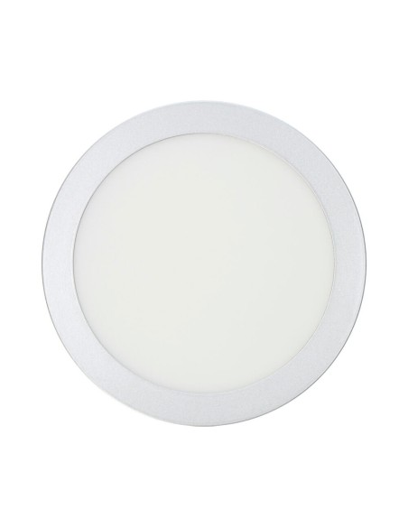 Downlight led superficie redondo cromado 20 w 1500 lm 4000 k luz dia ø 22 x 3,5 cm