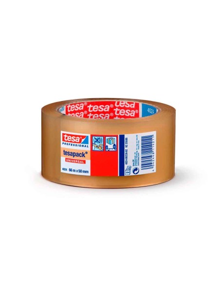 Cinta de embalar poliolefina transparente 66m x 50mm 4024 tesa