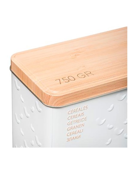 Caja metalica para cereales 750g modelo scandi nature