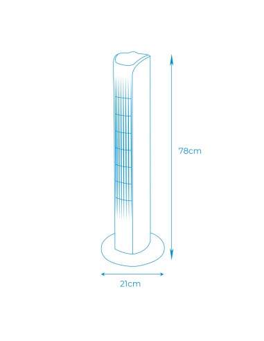 Ventilador de torre. potencia: 45 w, blanco 21...