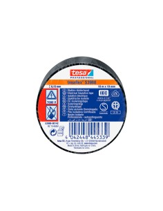 Cinta aislante homologada negra 10 m x 19 mm