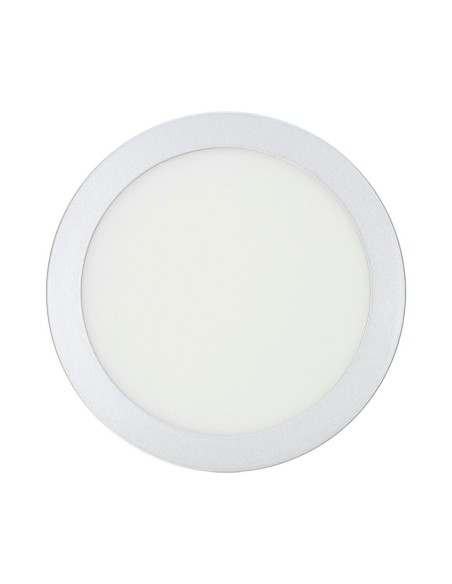 Downlight led superficie redondo cromado 20 w 1500 lm 6400 k luz fria ø 22 x 3 cm
