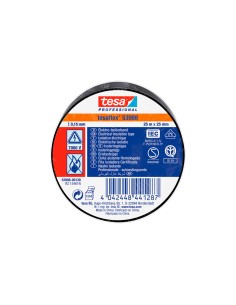 Cinta aislante homologada negra 25 m x 25 mm