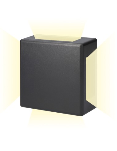 Aplique led cuadrado 4 proyecciones 6 w 516 lm...