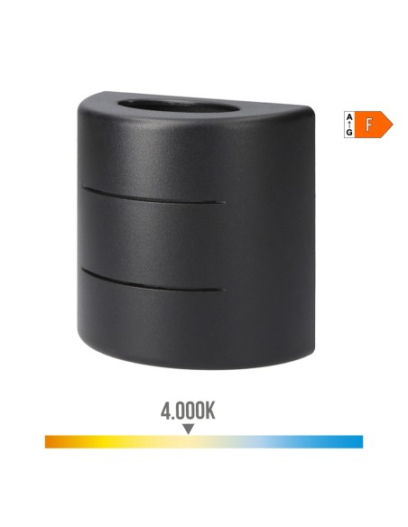 Aplique led ovalado con rayas 6 w 516 lm 4000 k luz dia ip54 12 x 12 x 6 cm