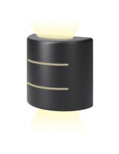 Aplique led ovalado con rayas 6 w 516 lm 4000 k luz dia ip54 12 x 12 x 6 cm 2