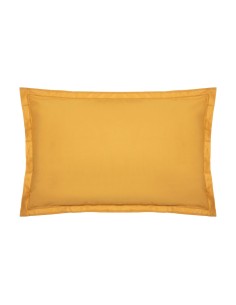 Funda de almohada color mostaza 70 x 50 cm