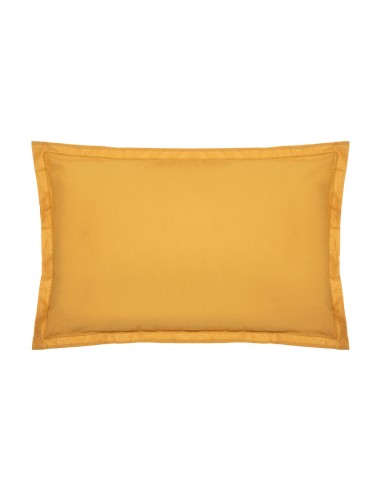 Funda de almohada color mostaza 70 x 50 cm