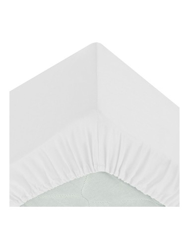 Sabana ajustable color blanco 140x190cm