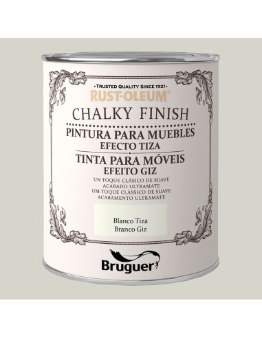 Rust-oleum chalky finish muebles blanco tiza 0,125l 5397508 bruguer