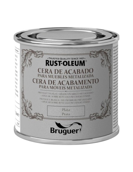 Rust-oleum chalky finish cera para muebles plata 0,125l 5397504 bruguer
