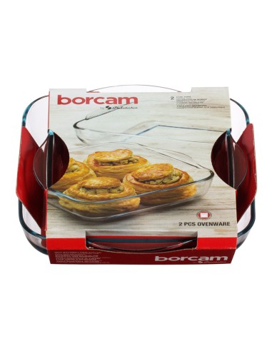 Set 2 bandejas cuadradas para horno