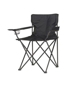 Silla plegable de camping 80x83,5x51cm color negro