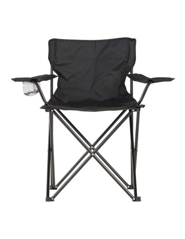 Silla plegable de camping 80x83,5x51cm color negro