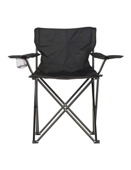 Silla plegable de camping 80x83,5x51cm color negro