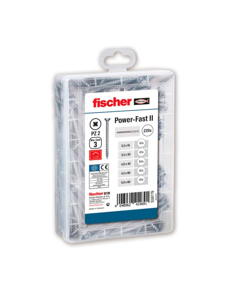 Pack 220 tornillos surtidos fpfii misterbox 558779 fischer