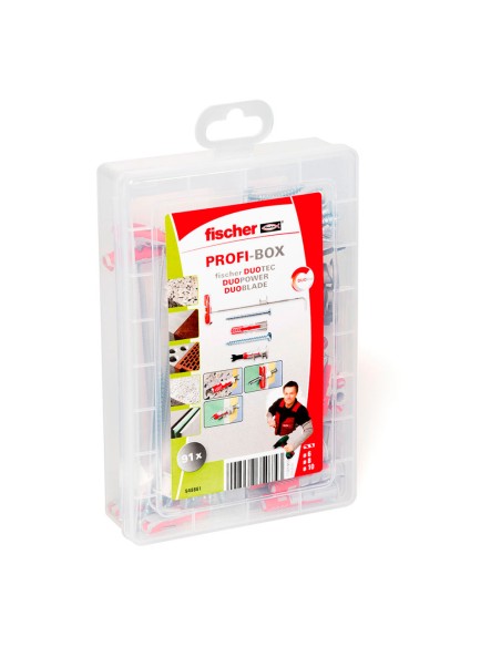 Tacos duoline dp6/8,db,dt10 + tornillos, maletín 90 uds