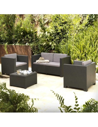 Conjunto jardin diva tropea grafit 4 piezas...