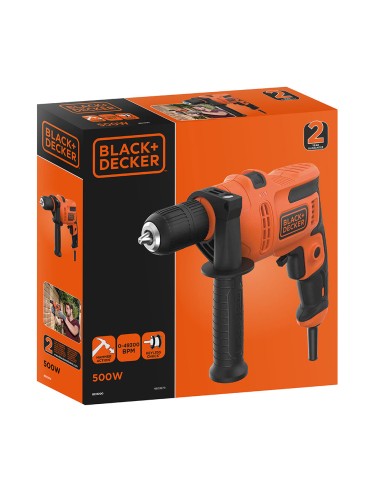 Taladro percutor 500w beh200-qs black+decker