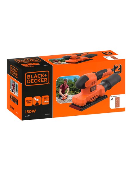 Lijadora orbital 150w de 1/3 bew220-qs black+decker