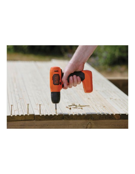 Taladro atornillador ultra compacto 7,2v bdcd8-qw black+decker