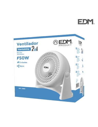 Ventilador 2 en 1 (suelo y pared), blanco,...