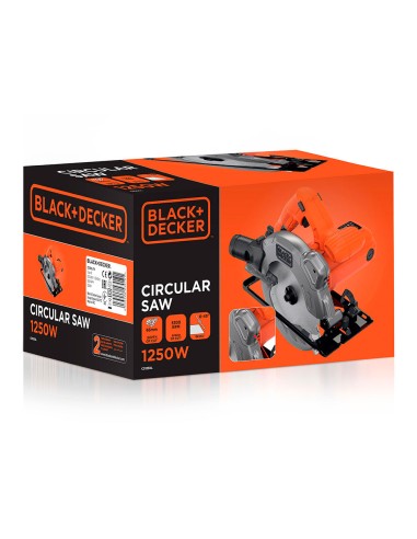 Sierra circular 1250w cs1250l-qs black+decker