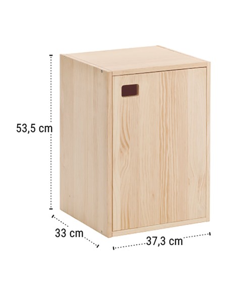 Mueble dinamic 1 puerta pino macizo 37,3 x 33 x 53,5 cm