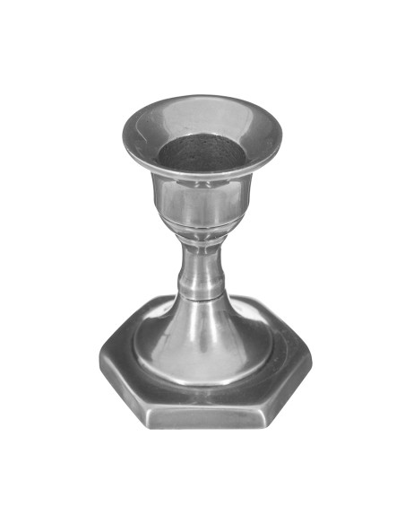 Candelabro de metal plateado 8x6cm modelos surtidos