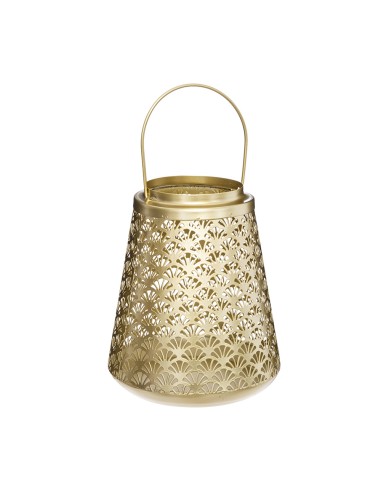 Portavelas metalico gold colección 'to feel good' 20x17cm
