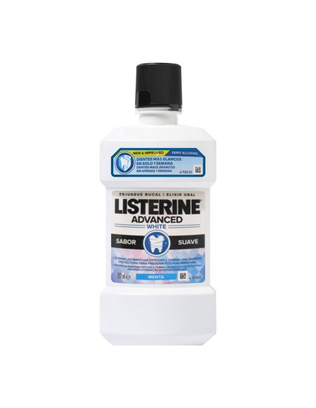 Enjuague listerine 500ml blanqueador menta (sabor suave)