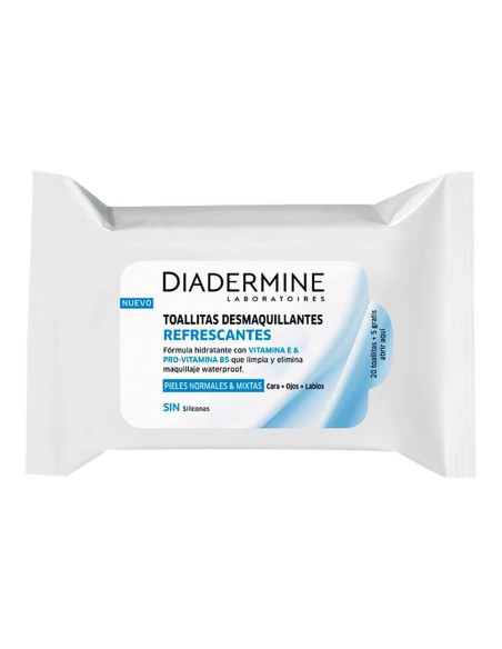 Toallitas desmaquillantes diadermine 'piel normal y mixta' 25uds
