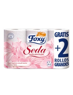 Papel higiénico foxy 4+2 unid. aroma talco