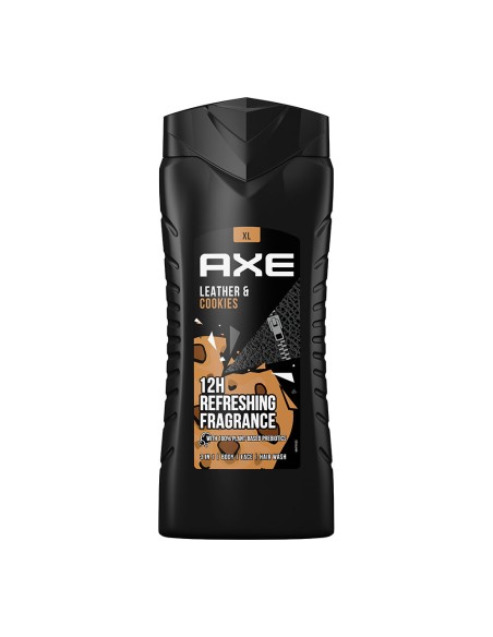 Gel de baño axe 'collision: leather & cookies' 400ml