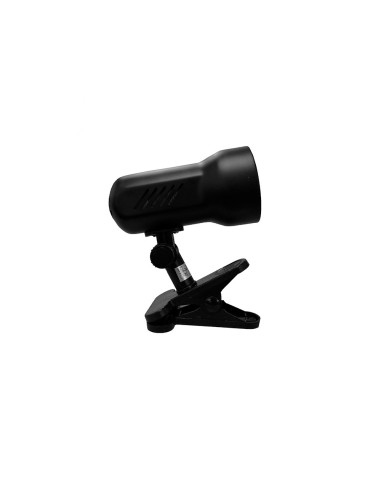 Foco con pinza modelo galaxy e27 60 w (bombilla no incluida) color negro ø 8 x 13,5 x 19 cm