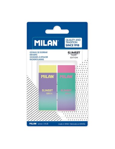 Gomas de borrar nata 320 edición sunset, blister 2 uds
