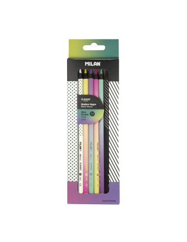 Caja con 6 lápices de colores mina gruesa
