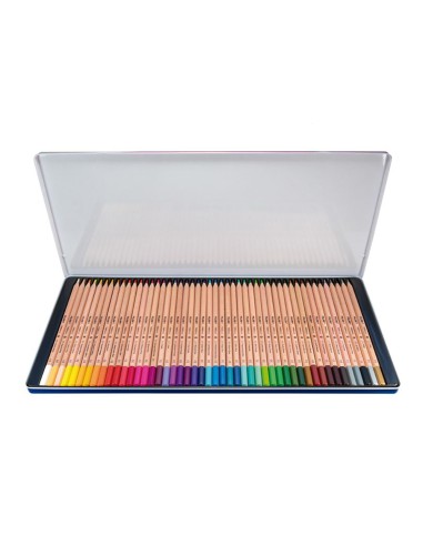 Caja metálica con 48 lápices de colores mina...