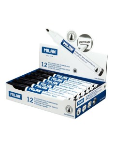 Rotuladores para pizarra blanca ø4,7mm negro, caja 12 uds